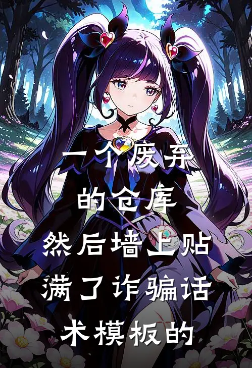 一个废弃的仓库,然后墙上贴满了诈骗话术模板的