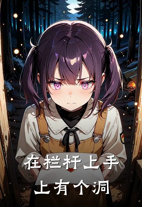在栏杆上手上有个洞
